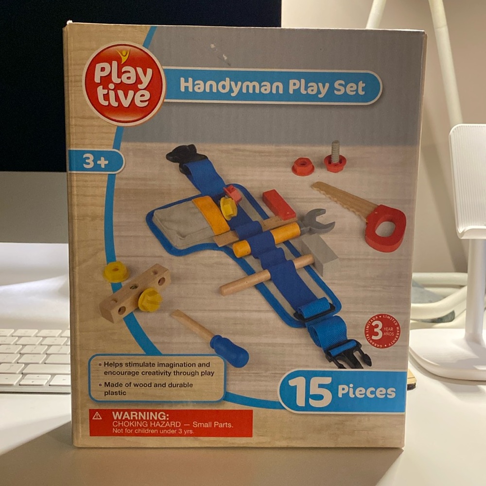 Wooden handyman kid’s dress up toy